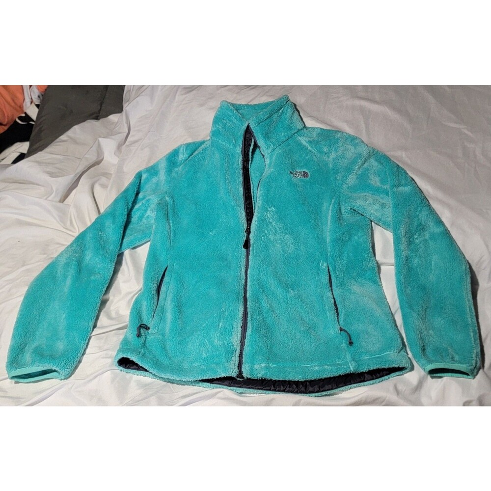 The North Face Jacket Blue Womens Medium Osito Fleece Full Zip Soft Cozy